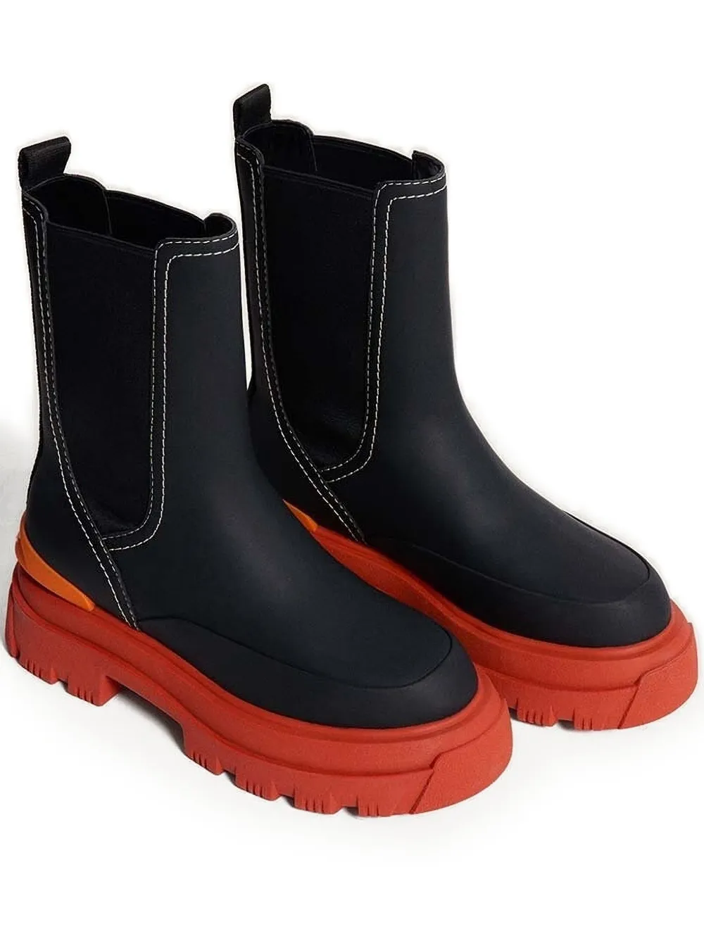 Hoff Elastic-insert Platform Boots In Black