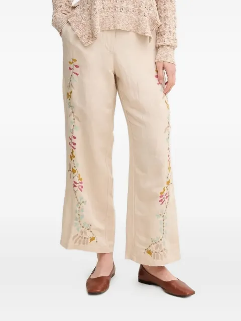 Hoss Intropia embroidered floral trousers