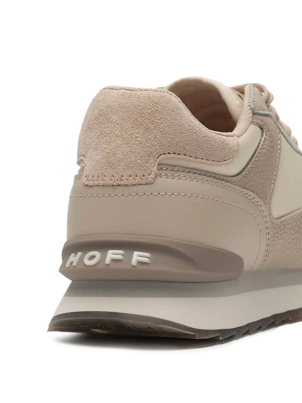Hoff City Beaufort leren sneakers met vlakken Beige