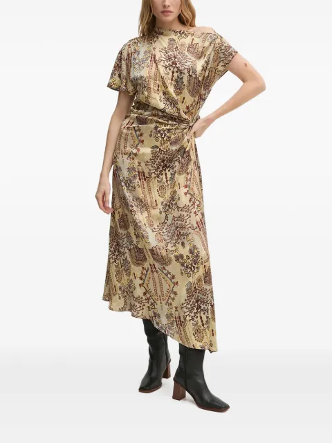 Hoss Intropia asymmetric abstract-patterned dress