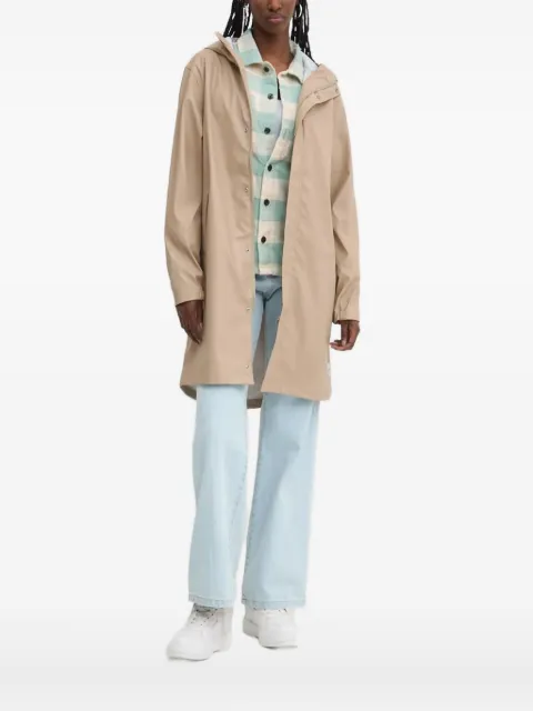 Herschel Supply Co. logo-patch single-breasted coat