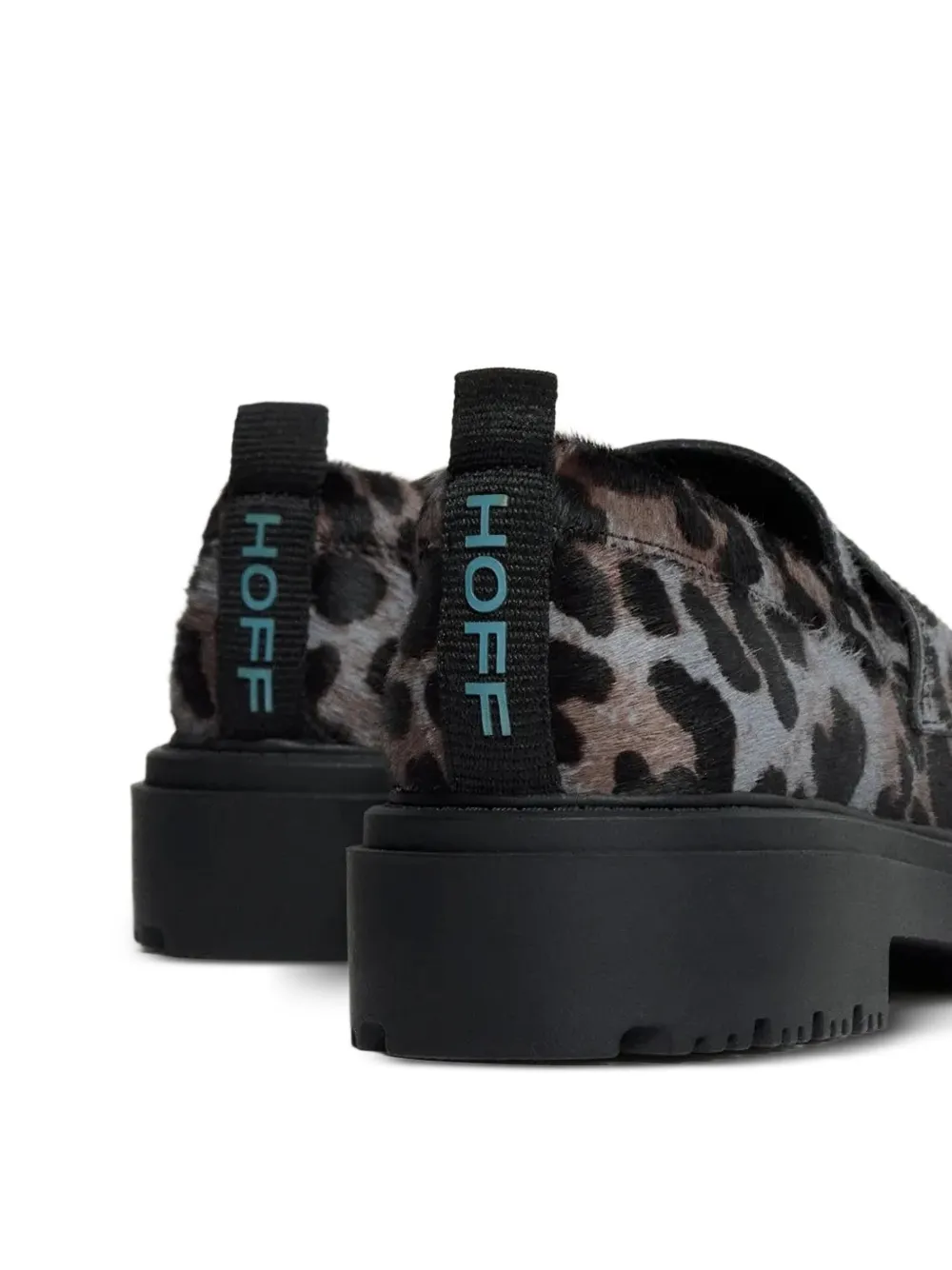 Hoff Leopard-print Loafers In Gray