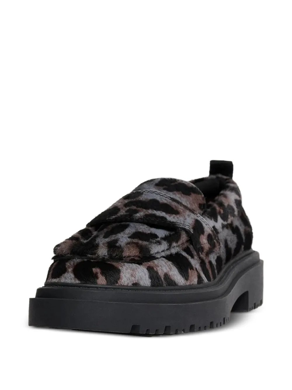 Hoff Leopard-print Loafers In Gray
