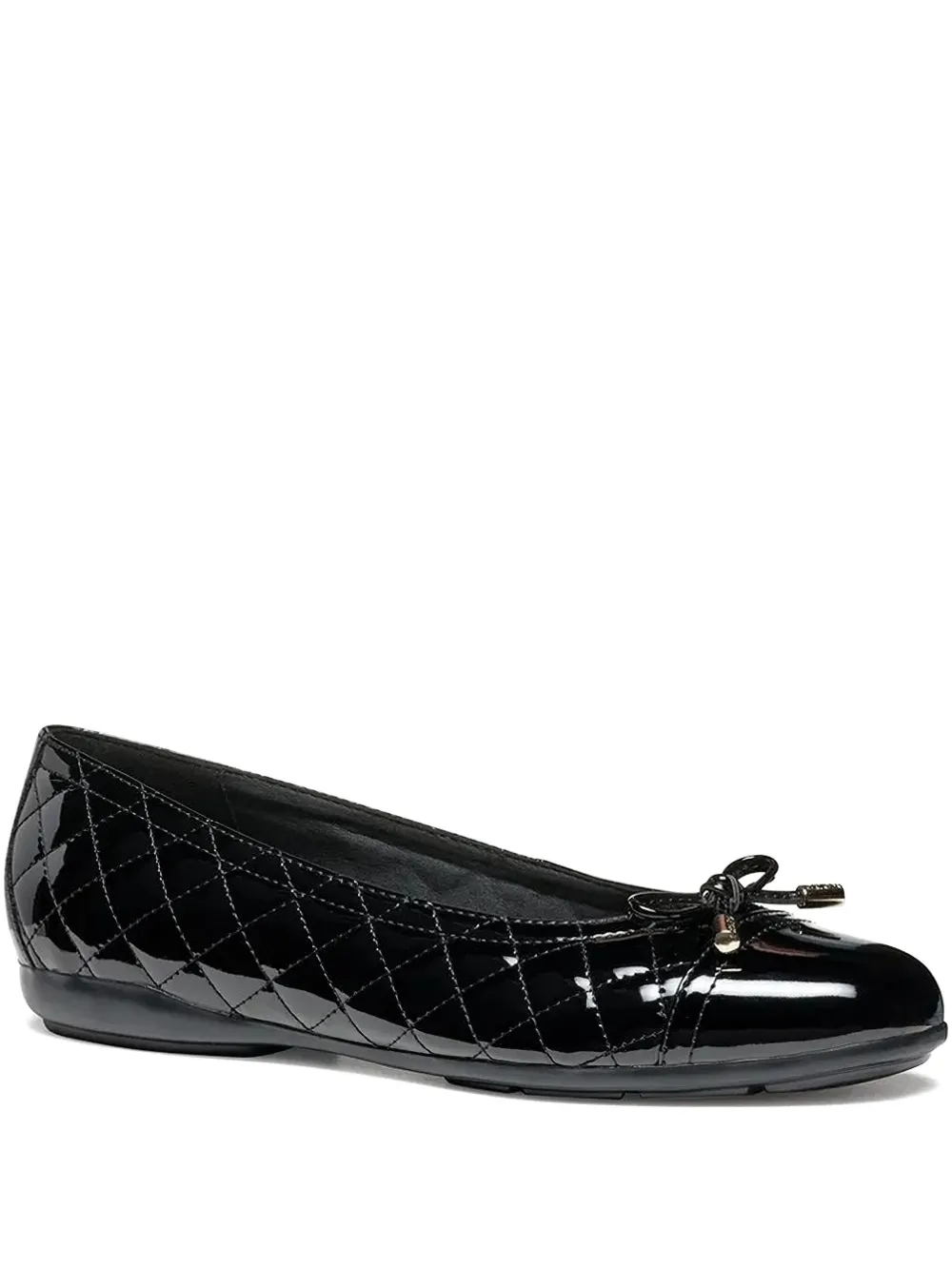 Geox quilted-effect bow ballet flats Black