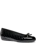 Geox quilted-effect bow ballet flats - Black