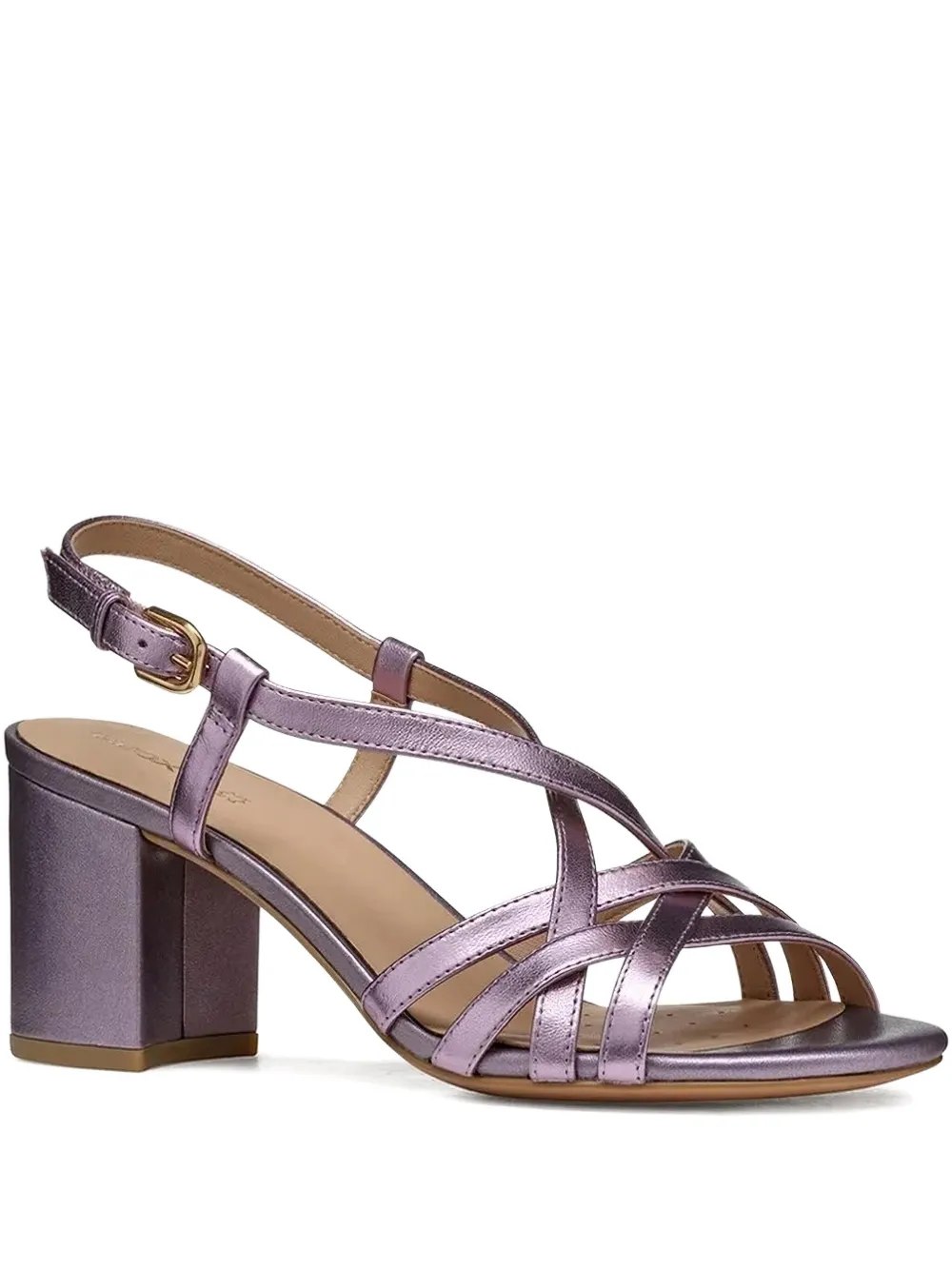 Geox 65mm Virnilisa metallic leather pumps Purple