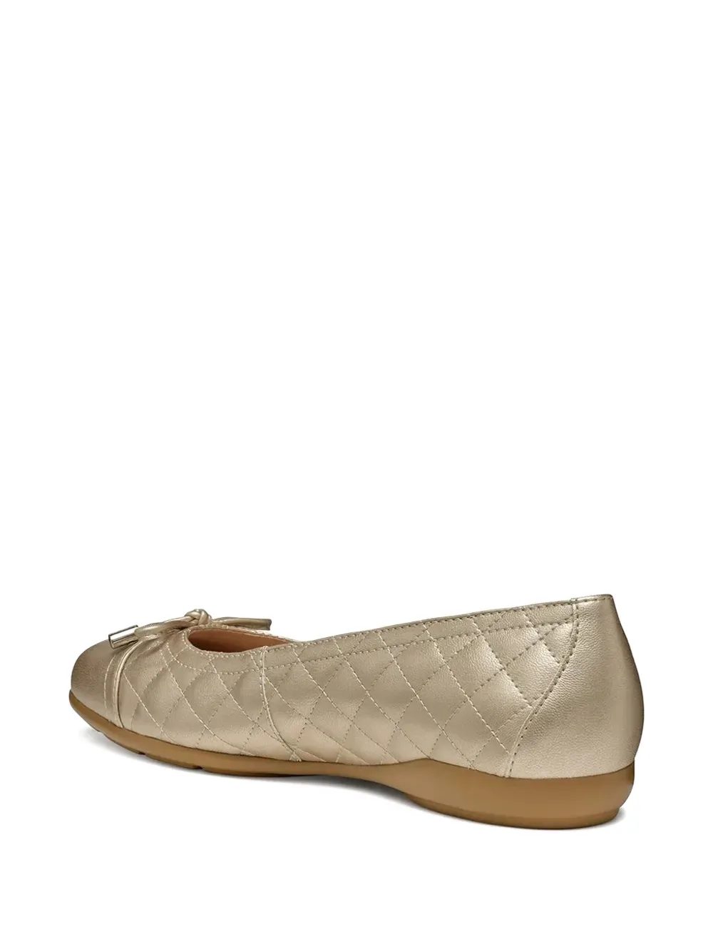 Geox quilted bow ballet flats Gold