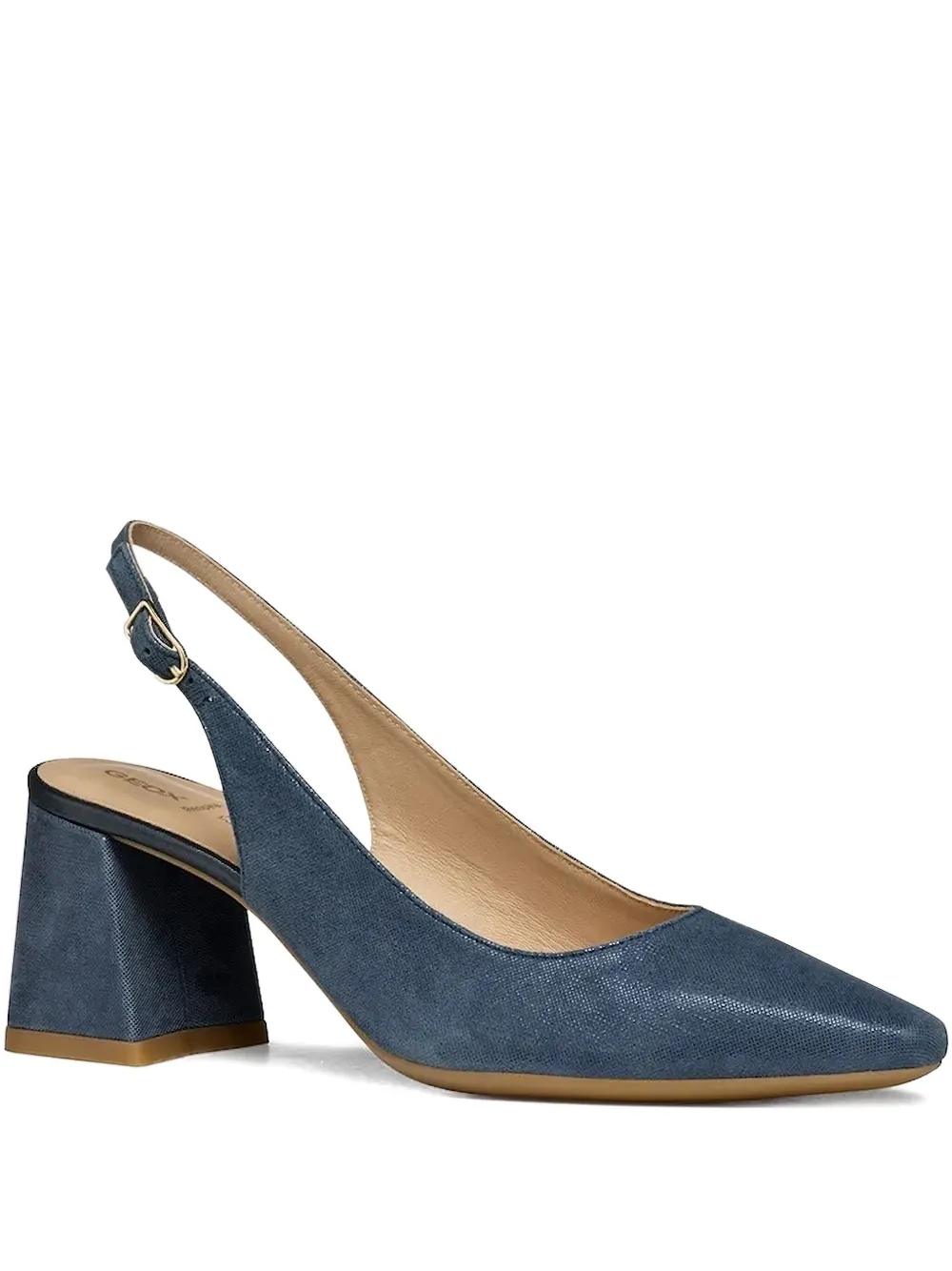 Geox 65mm Giselda slingback block-heel pumps Blue