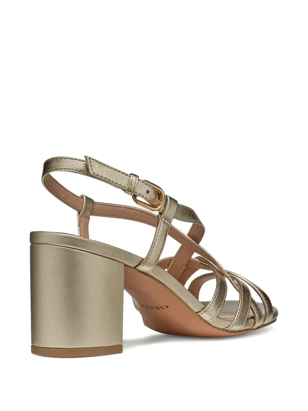 Geox 65mm crossover-straps block-heel heeled sandals Gold