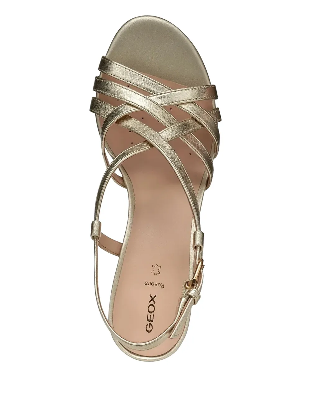 Geox 65mm crossover-straps block-heel heeled sandals Gold
