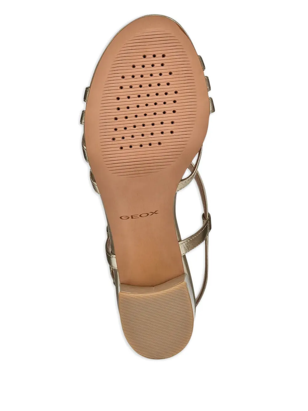 Geox 65 mm sandalen met gekruiste bandjes en blokhak Goud