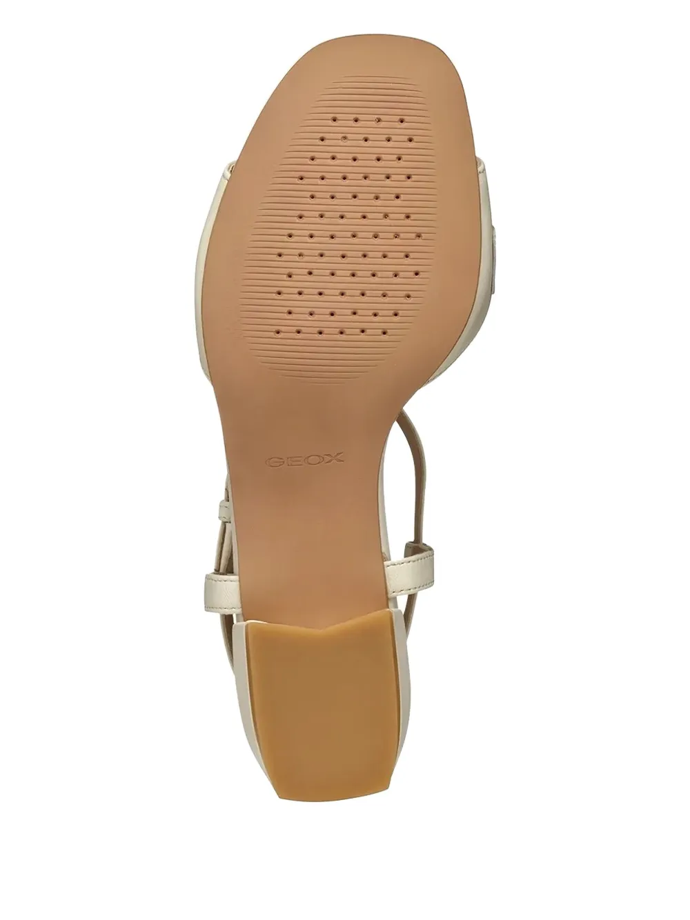 Geox Chain-embellished Ankle-strap Flat Sandals In White