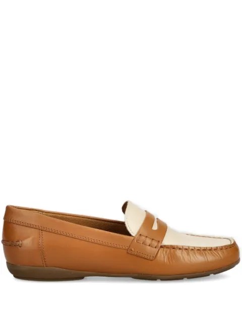 Geox leather two-tone loafers