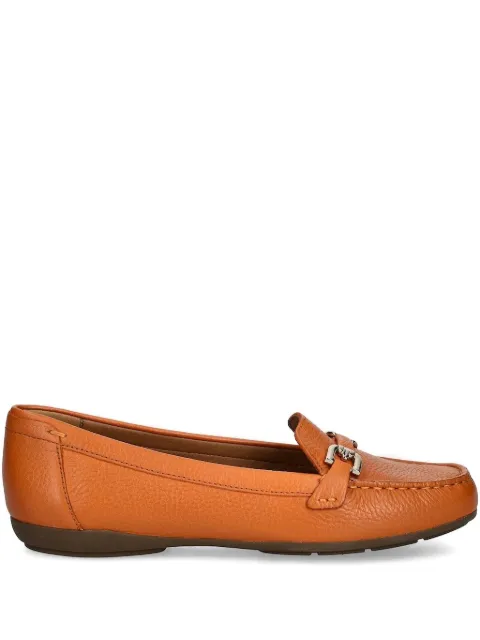 Geox leather buckle loafers