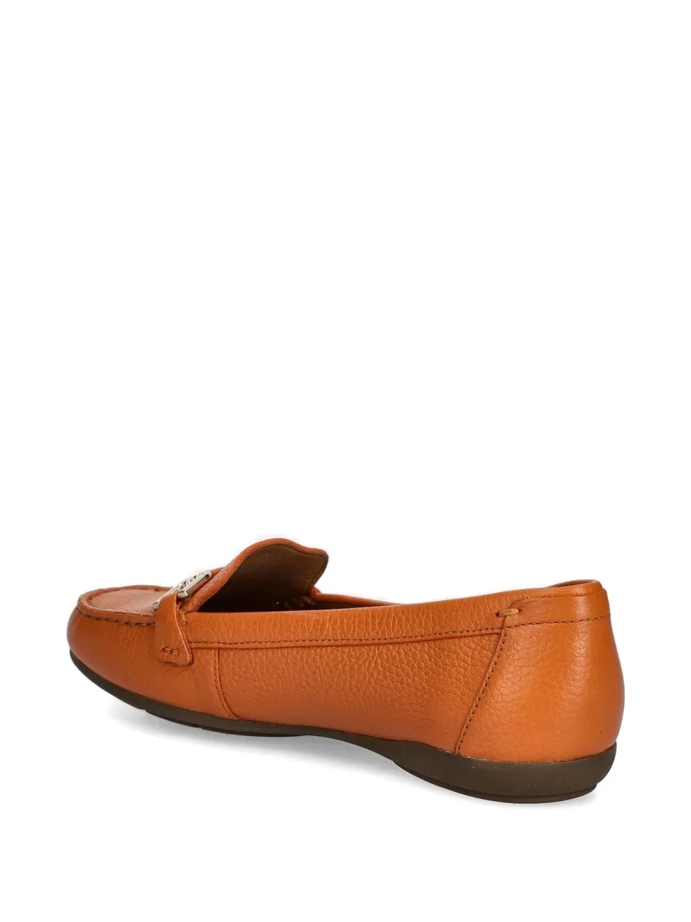 Geox leather buckle loafers Orange