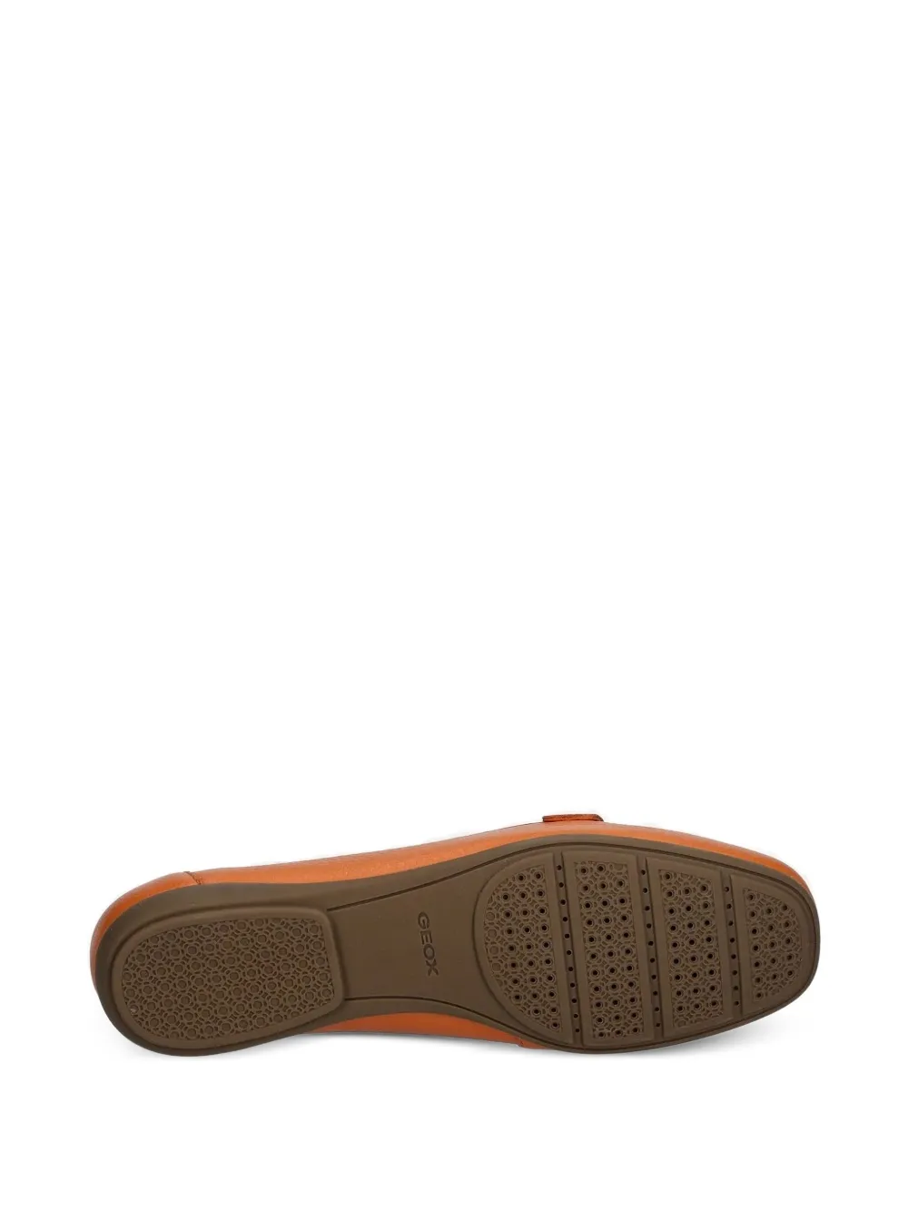 Geox leather buckle loafers Orange