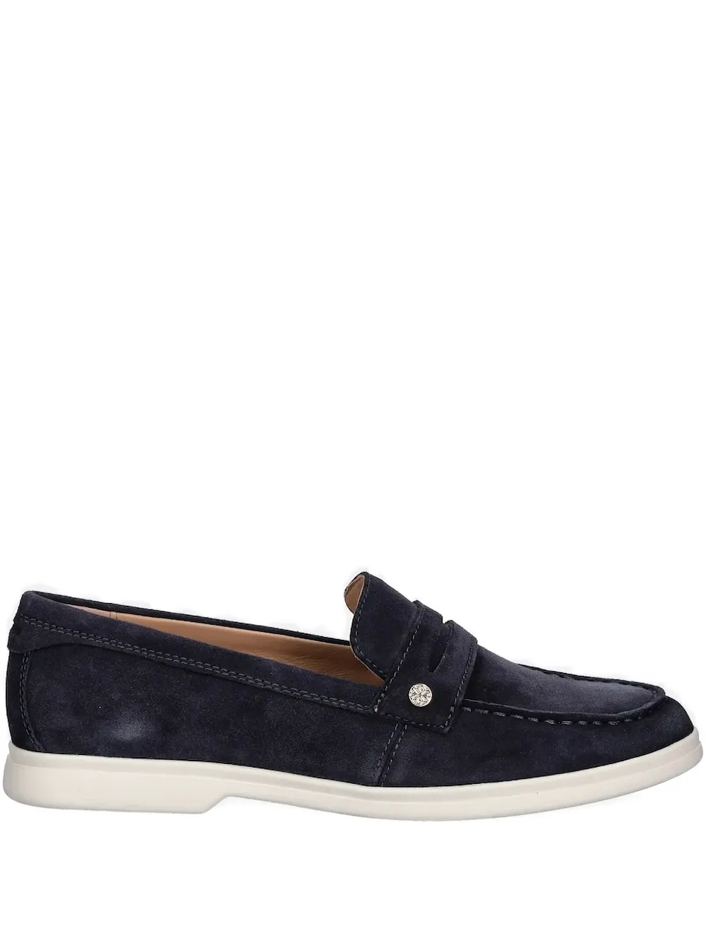 Geox Xand 3 Suede Penny Loafers In Black
