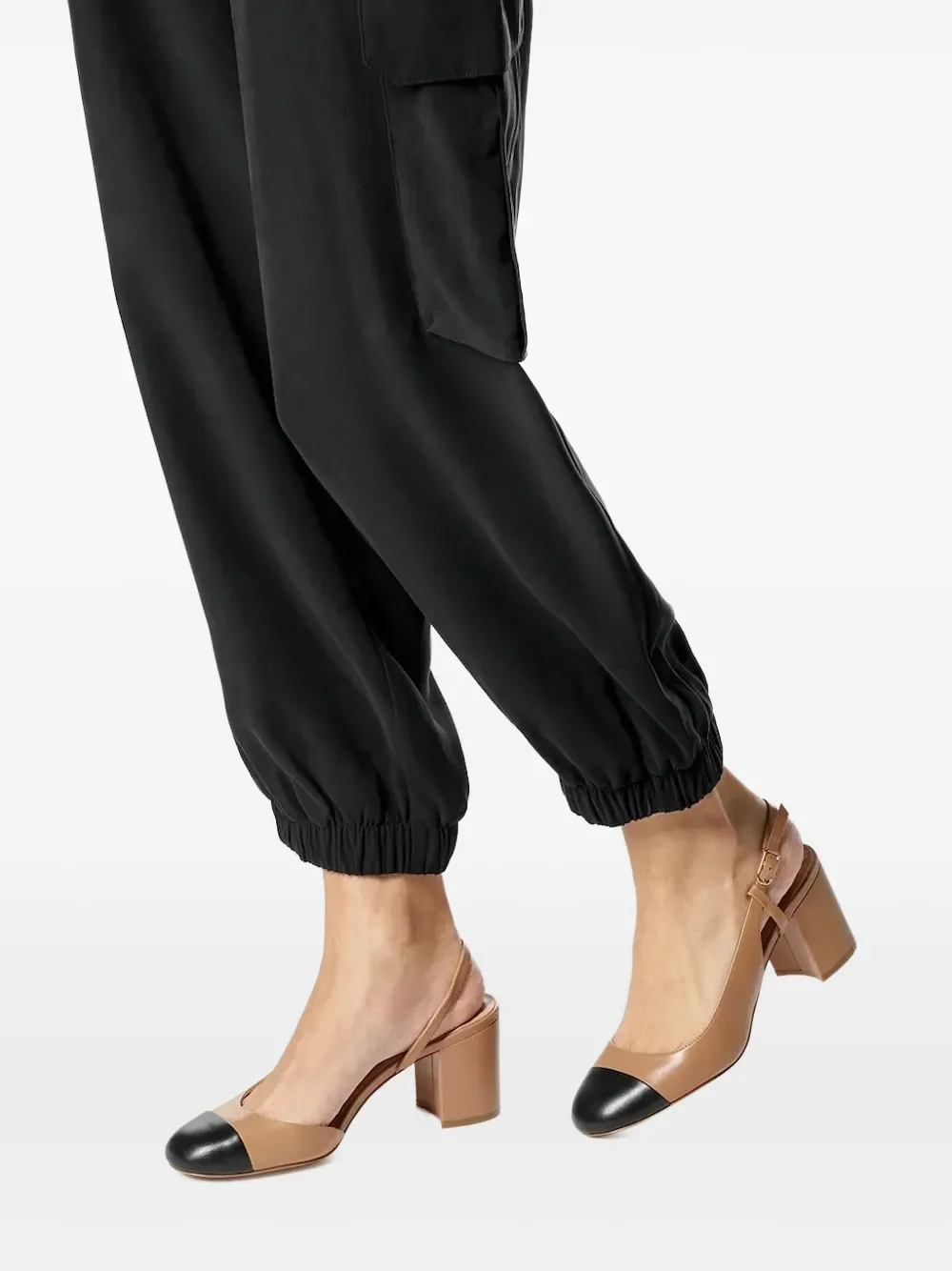 Geox 65mm slingback block-heel pumps Neutrals