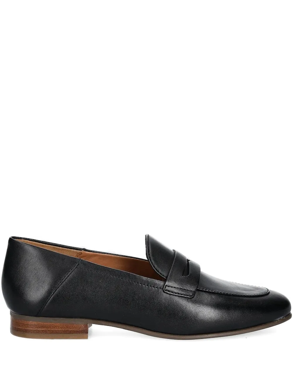 Geox Penny Leather Loafers In Black