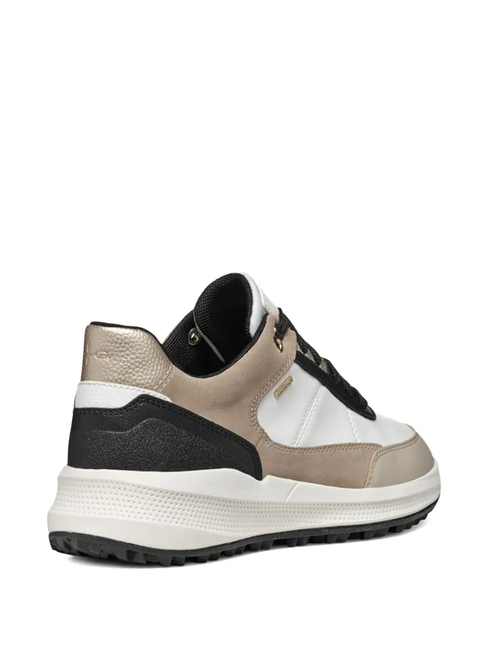 Geox Sneakers met leren vlakken - Wit