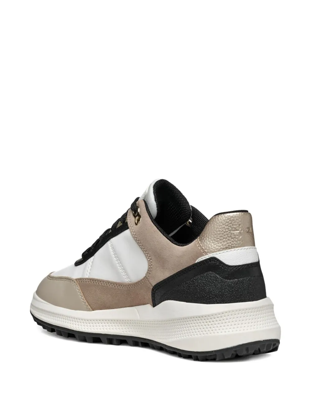 Geox leather panelled sneakers White