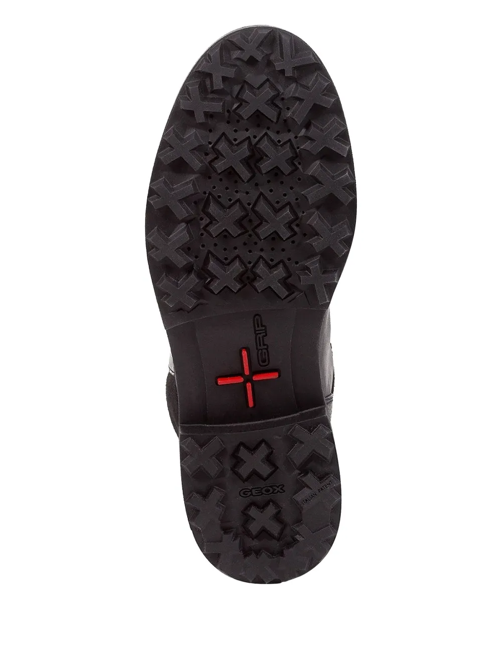Geox lace-up shearling-lined boots Black