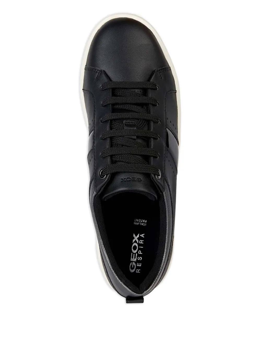 Geox D Skyely A sneakers met leren vlakken Zwart