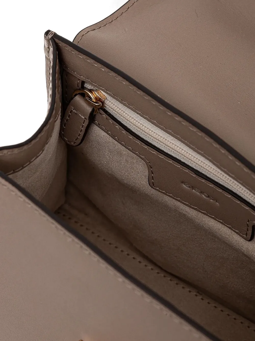 Geox top-handle twist-lock tote bag Beige