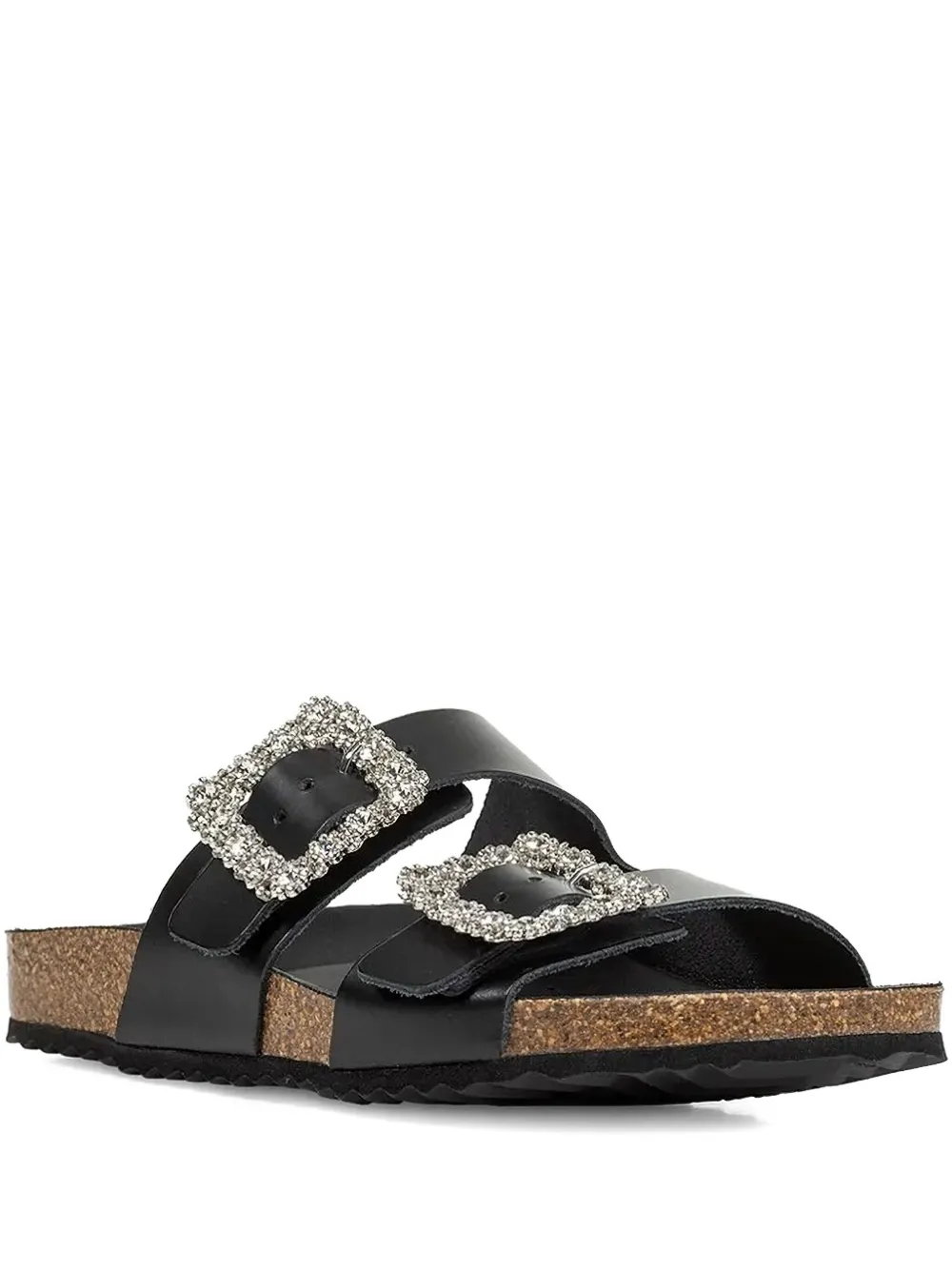 Geox embellished-buckles flat sandals Black