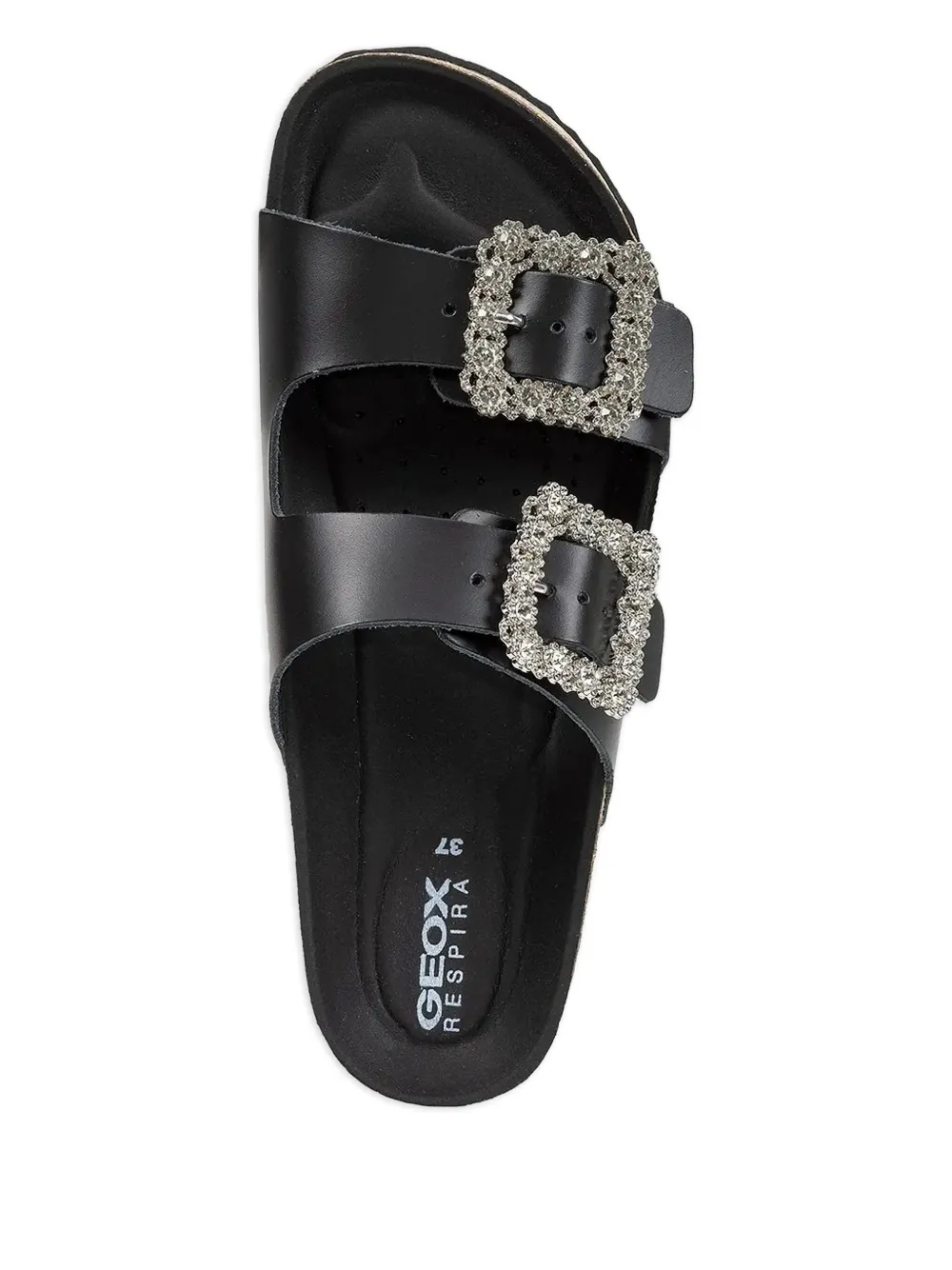 Geox embellished-buckles flat sandals Black