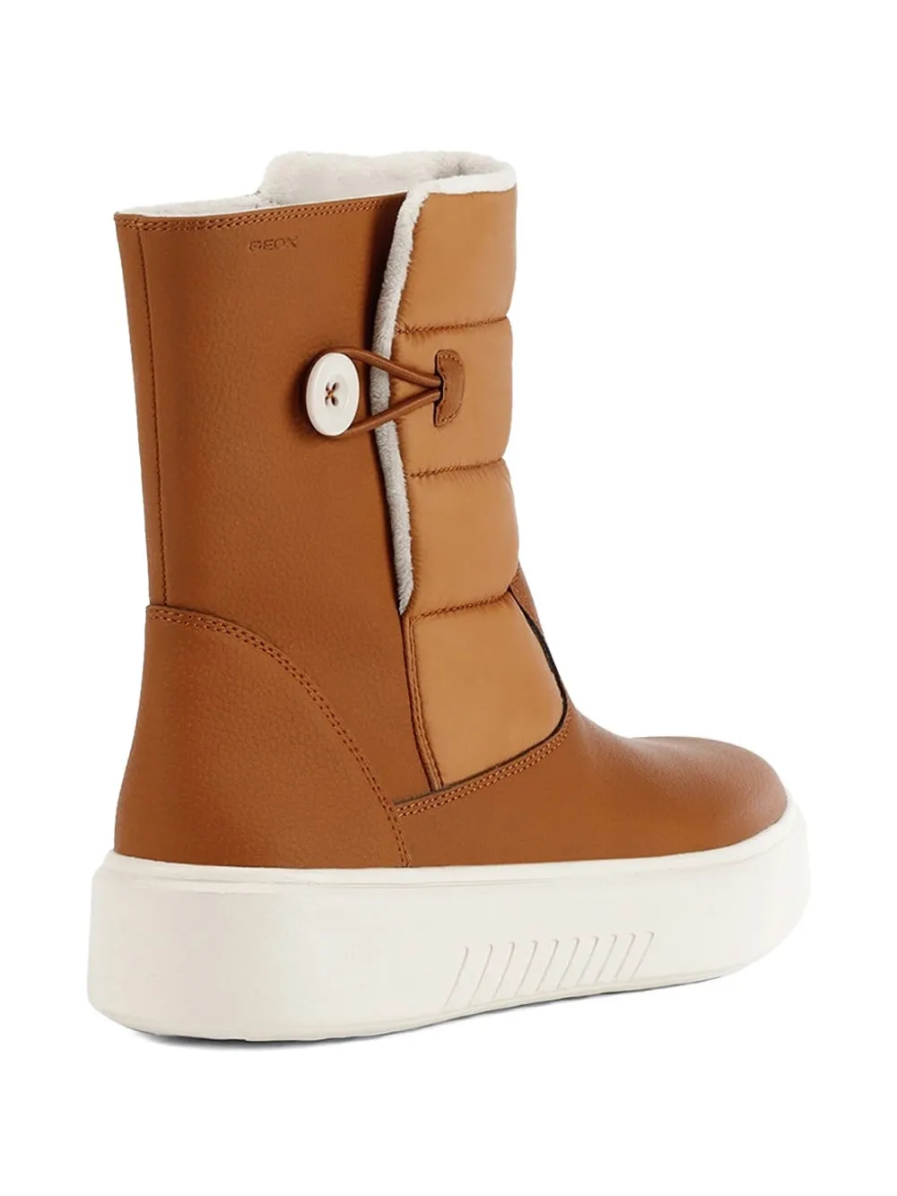 Geox leather high-top sneakers Brown