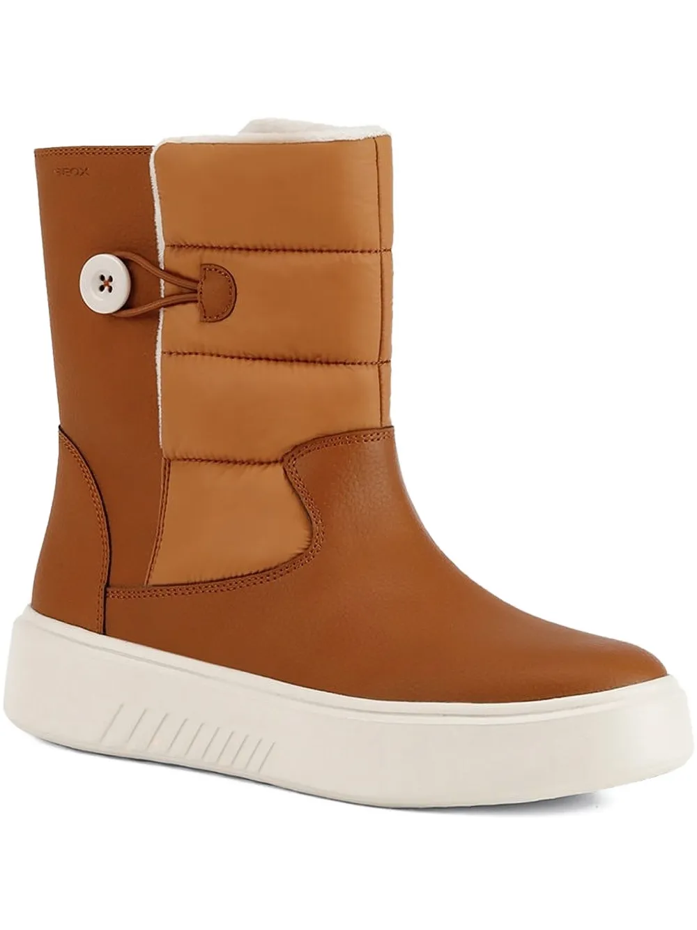 Geox leather high-top sneakers Brown