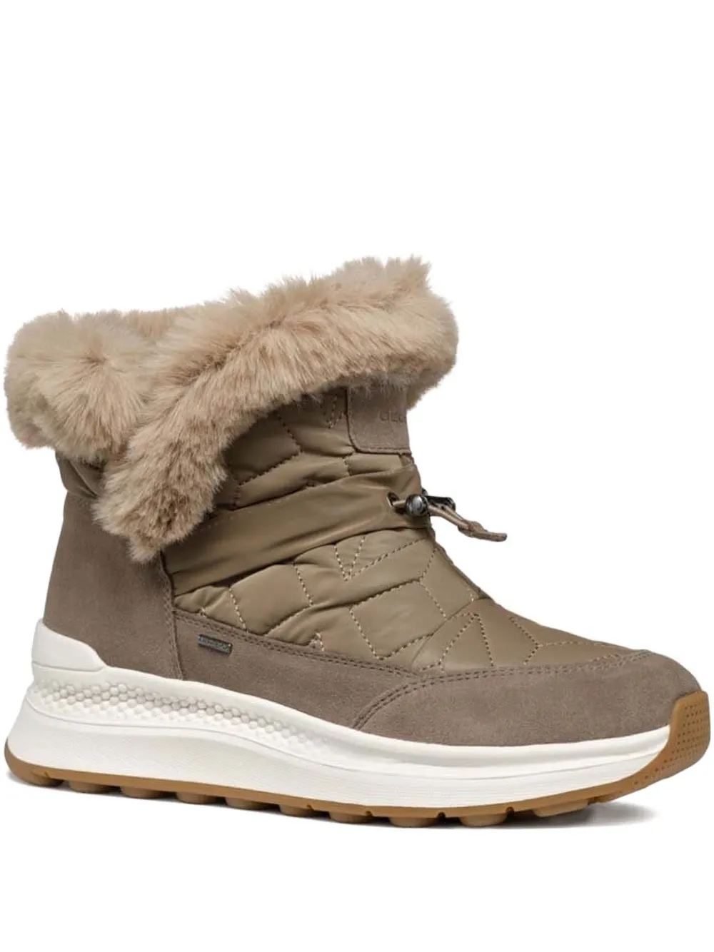 Geox quilted faux-fur boots Neutrals