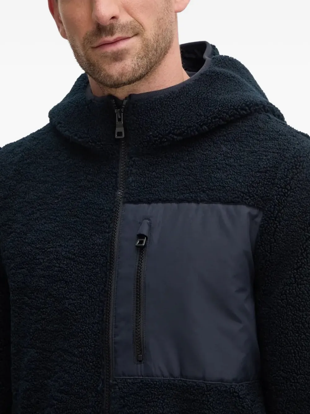 Geox Fleece hoodie Blauw