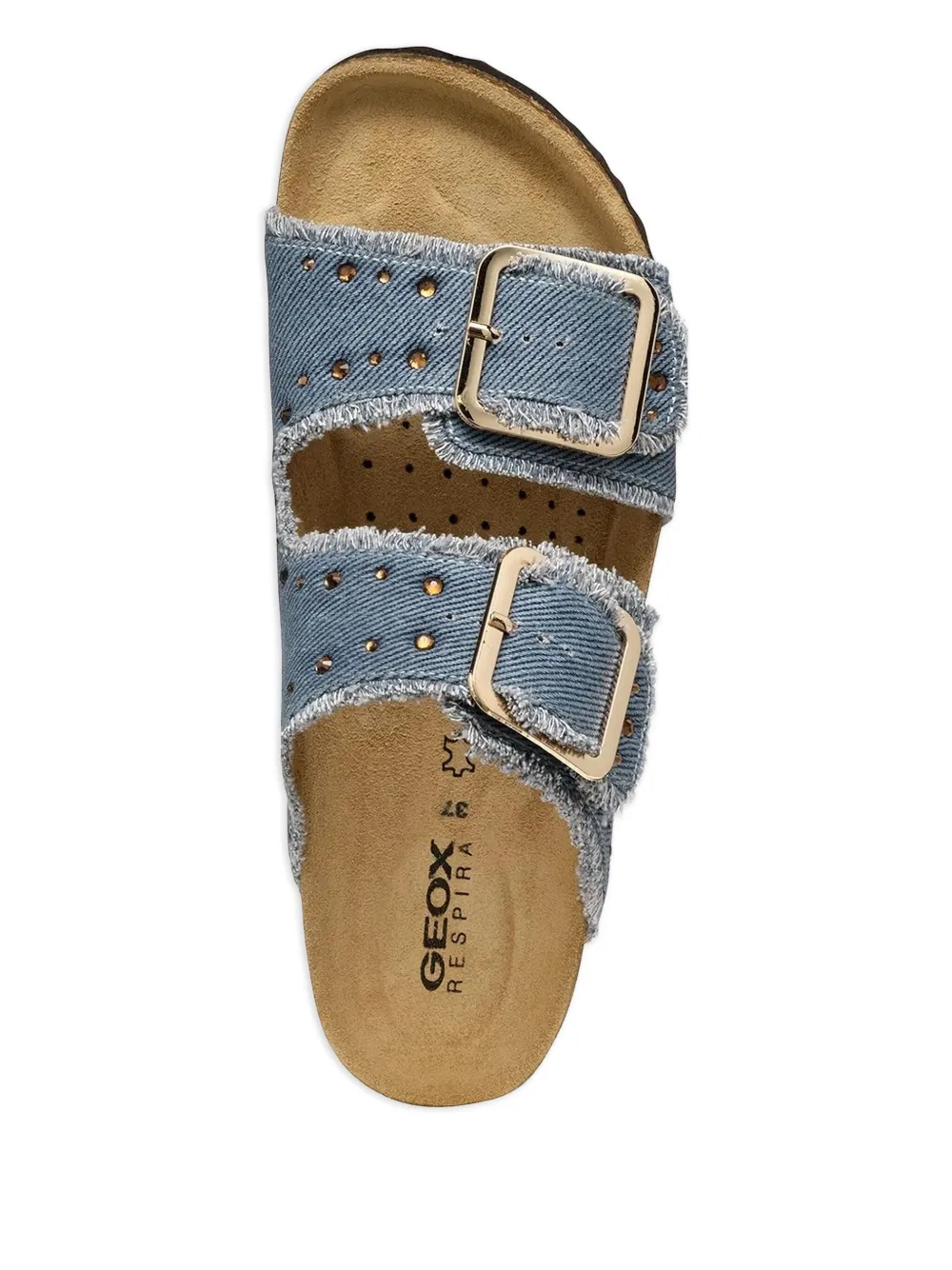 Geox frayed-edges sandals Blue