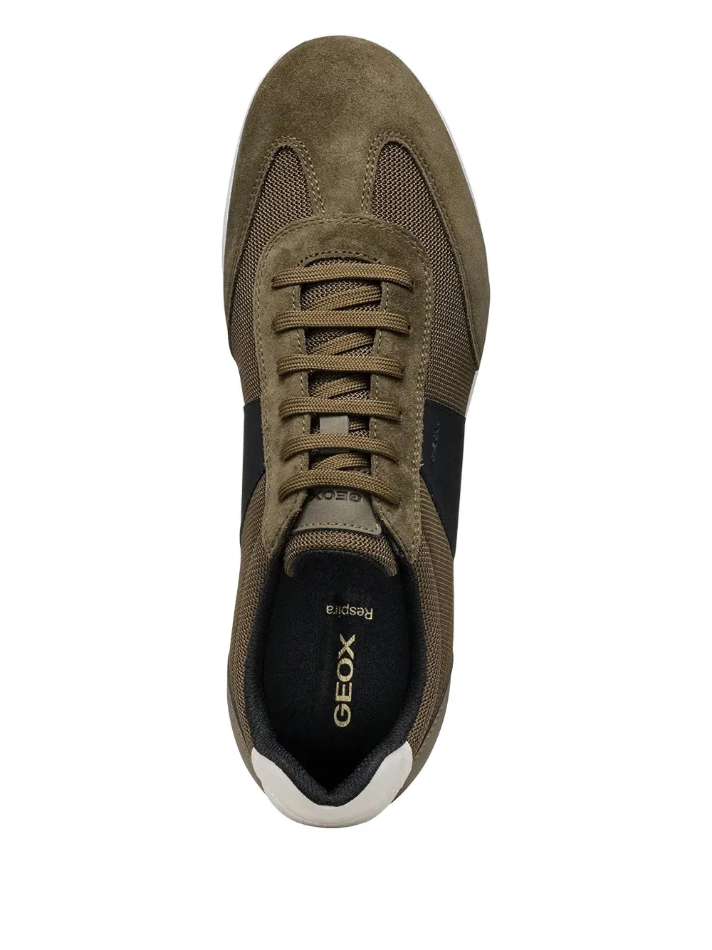 Geox Arthiene mesh-panel suede sneakers Groen