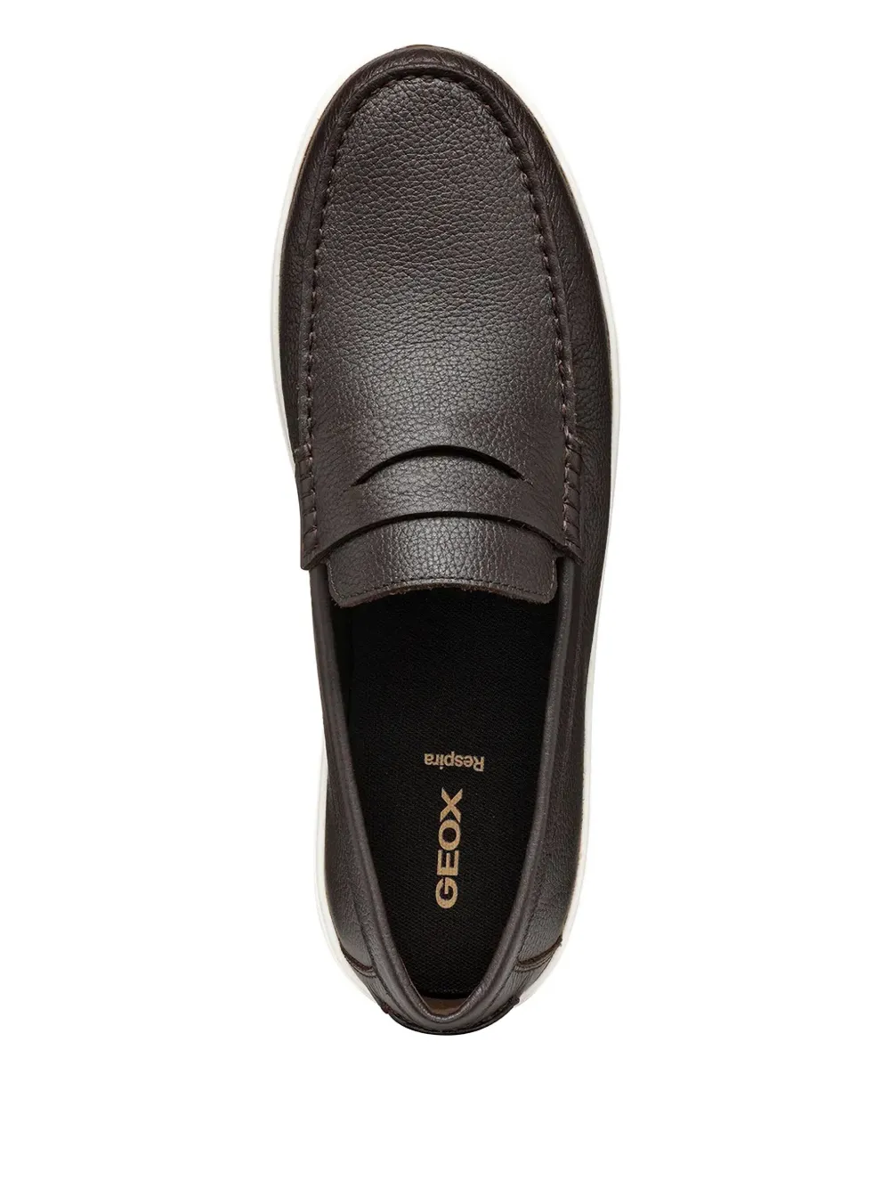 Geox penny leather loafers Brown