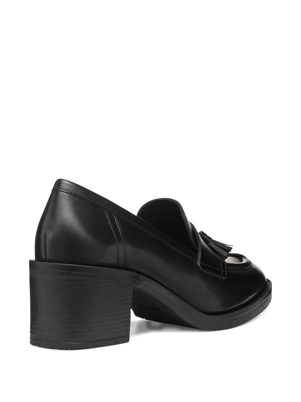 Geox Tassel-detail Block-heel Mules In Black
