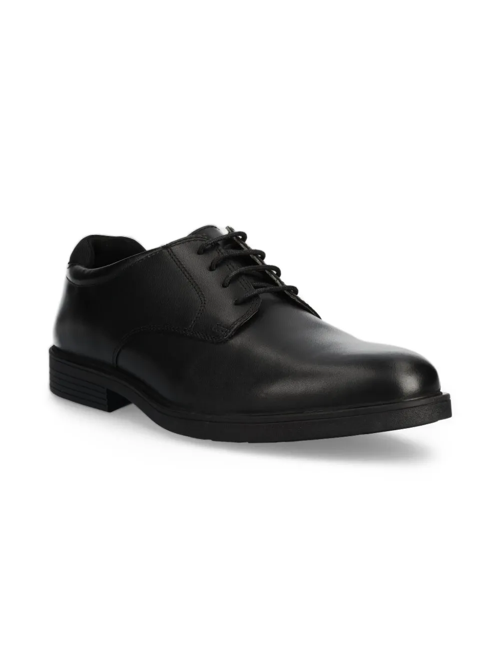 Geox lace-up leather derby shoes Black