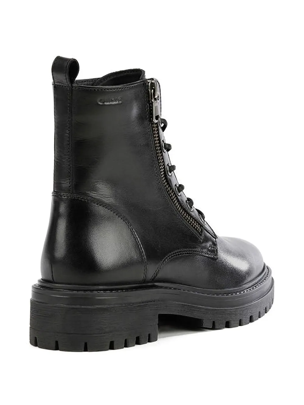 Geox lace-up zip ankle boots Black