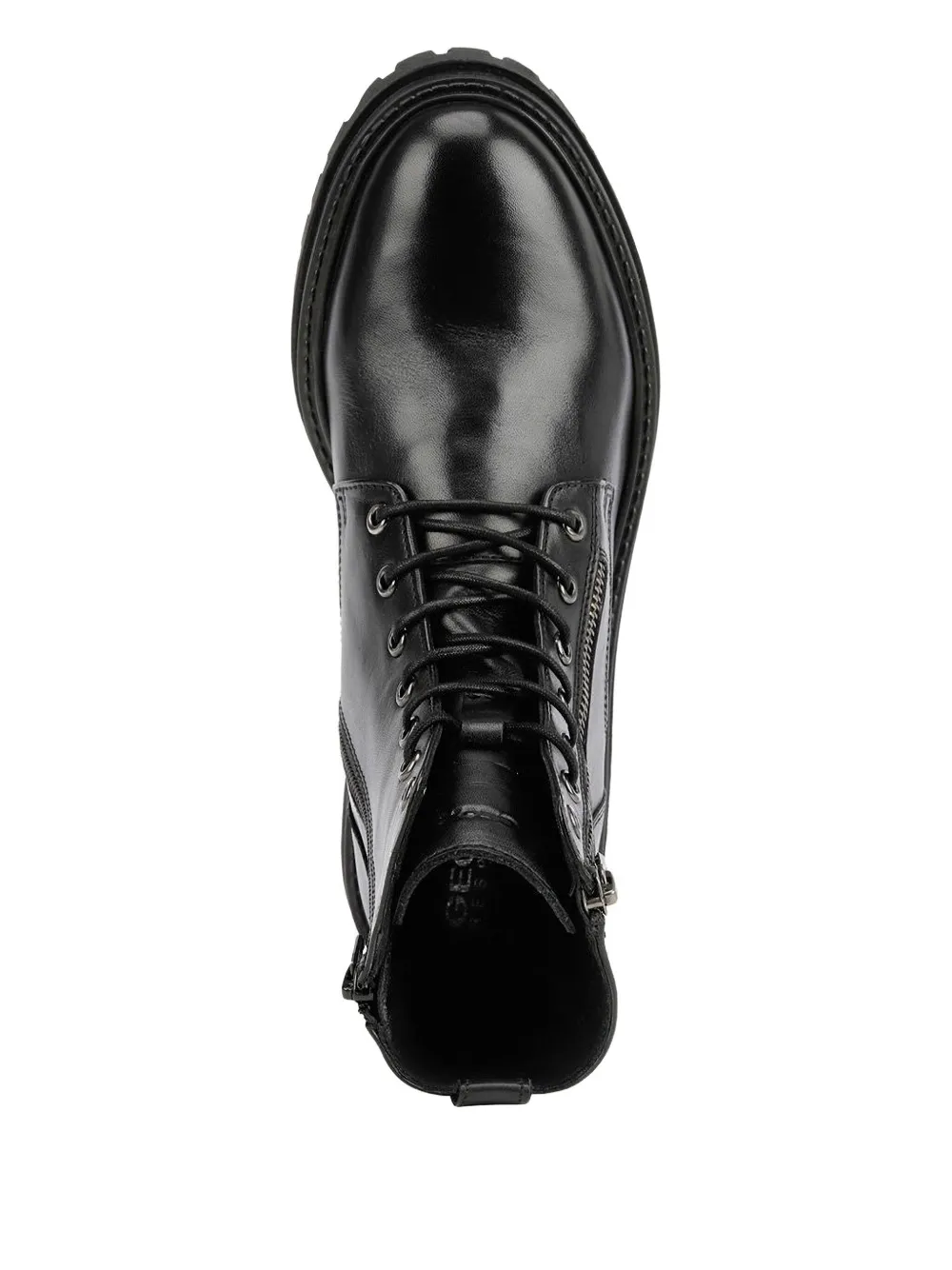 Geox lace-up zip ankle boots Black