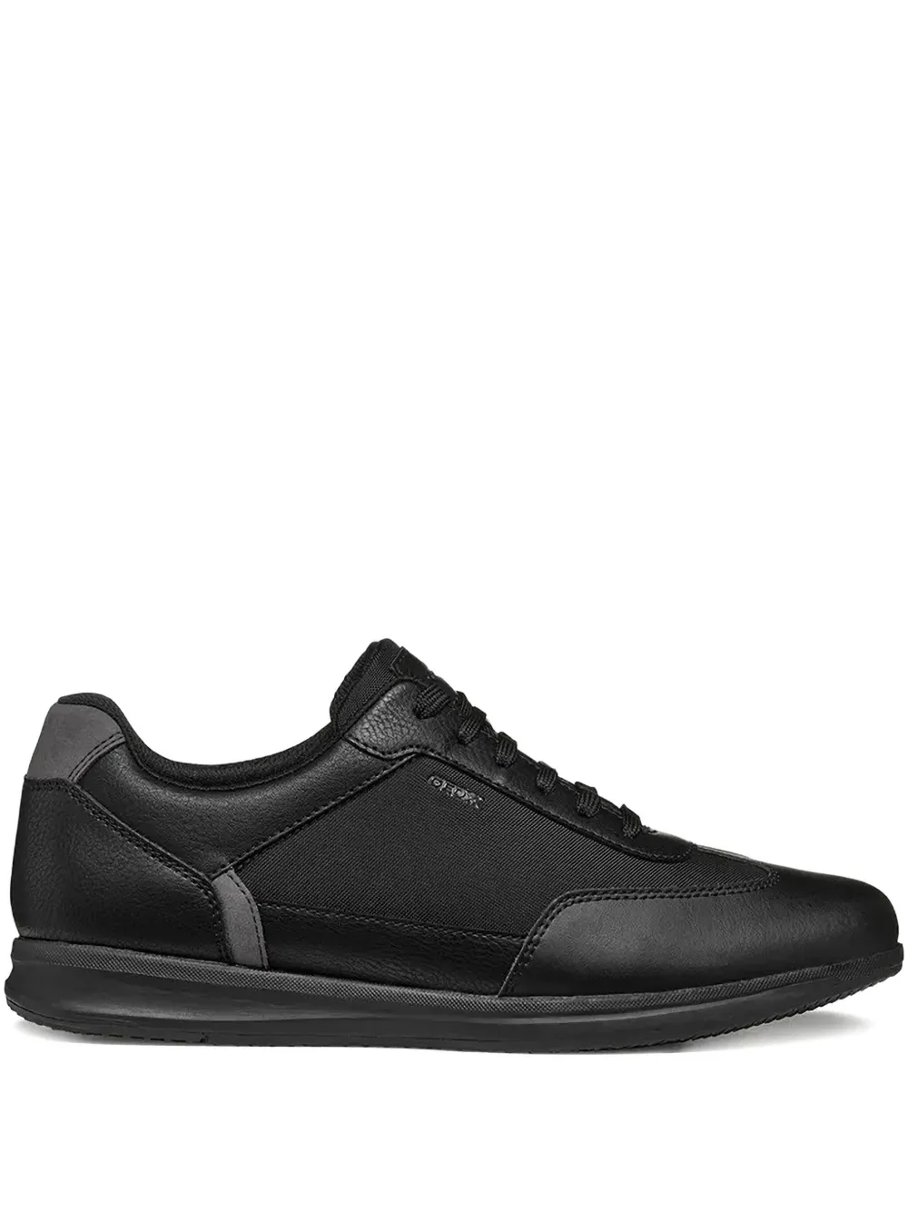 Geox Avery leather-panel lace-up sneakers Black