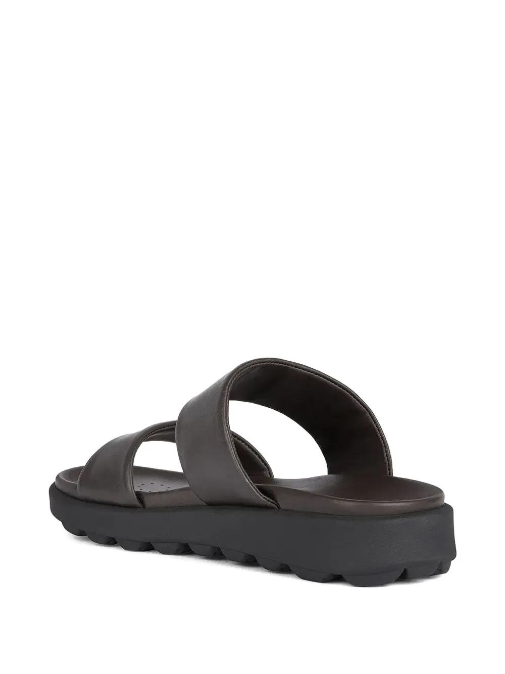 Geox Slippers met dubbele bandjes - Bruin