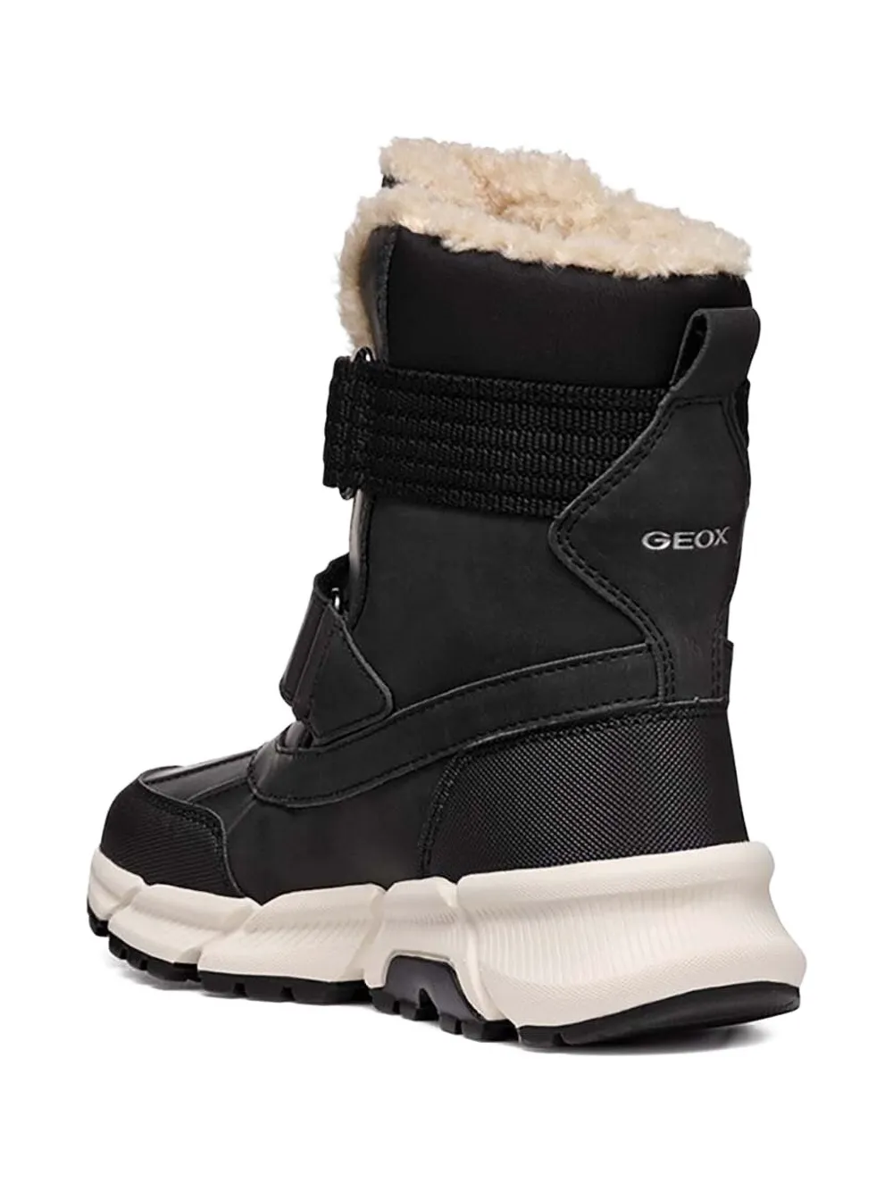 Geox Flexyper Plus Abx strap-fastening fleece-lined boots Black