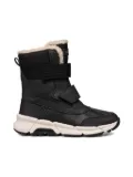 Geox Flexyper Plus Abx strap-fastening fleece-lined boots - Black