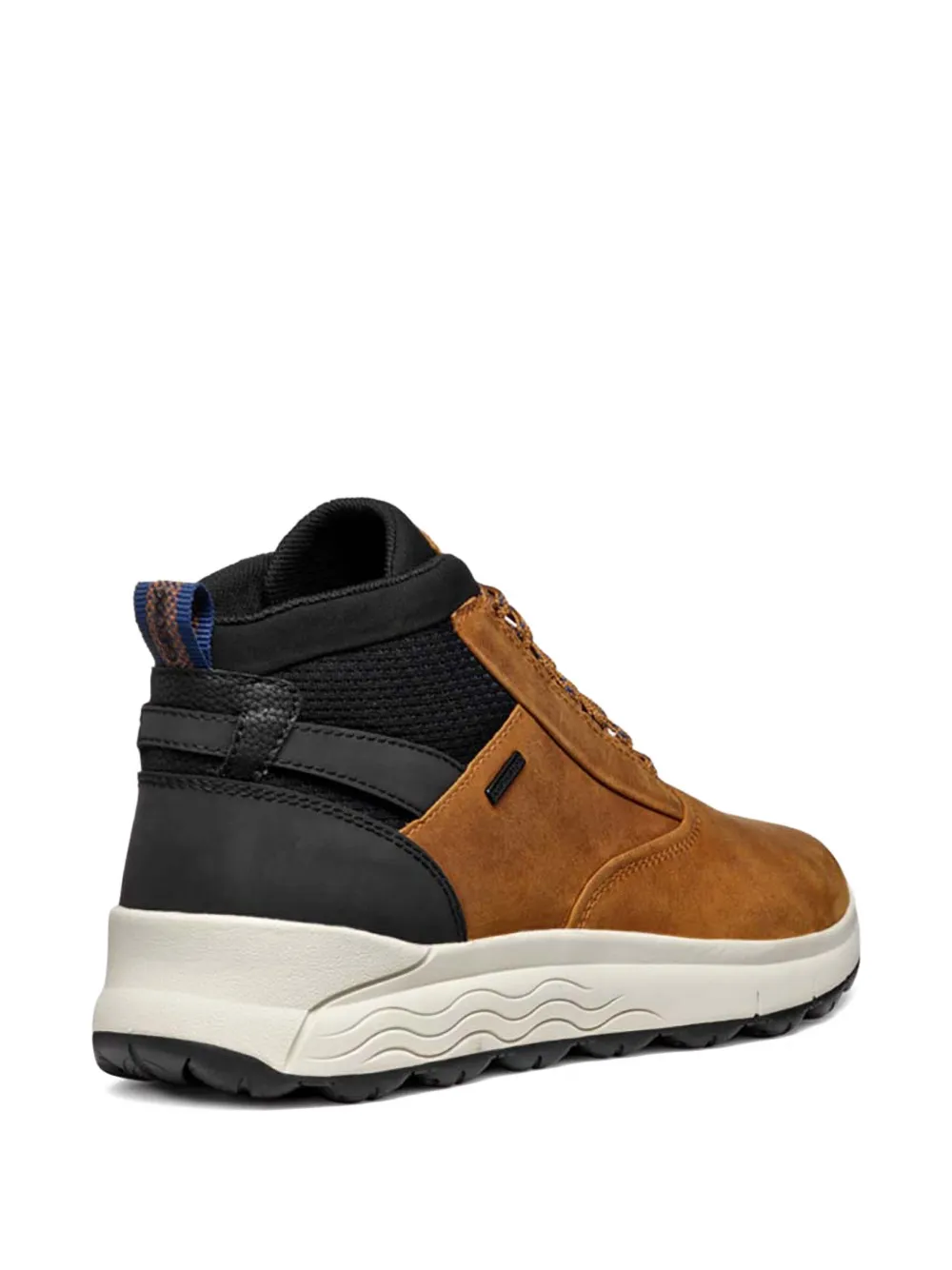 Geox Spherica 4X4 ABX leather lace-up sneakers Brown