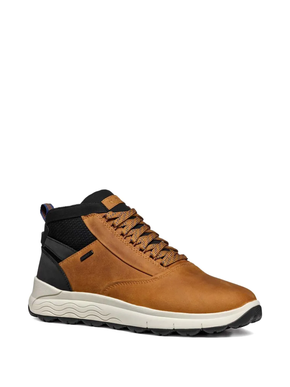 Geox Spherica 4X4 ABX leather lace-up sneakers Brown