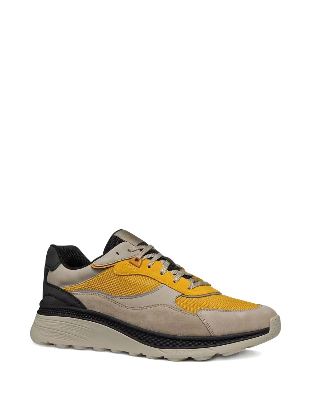 Geox Spherica Actif X1 sneakers met mesh vlak Geel