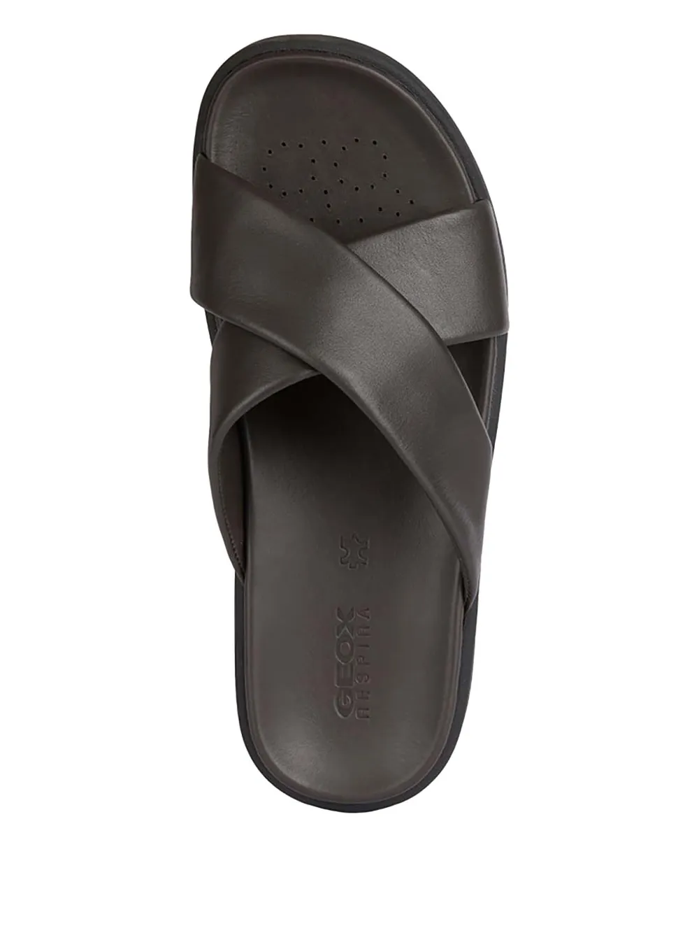 Geox leather slides Brown