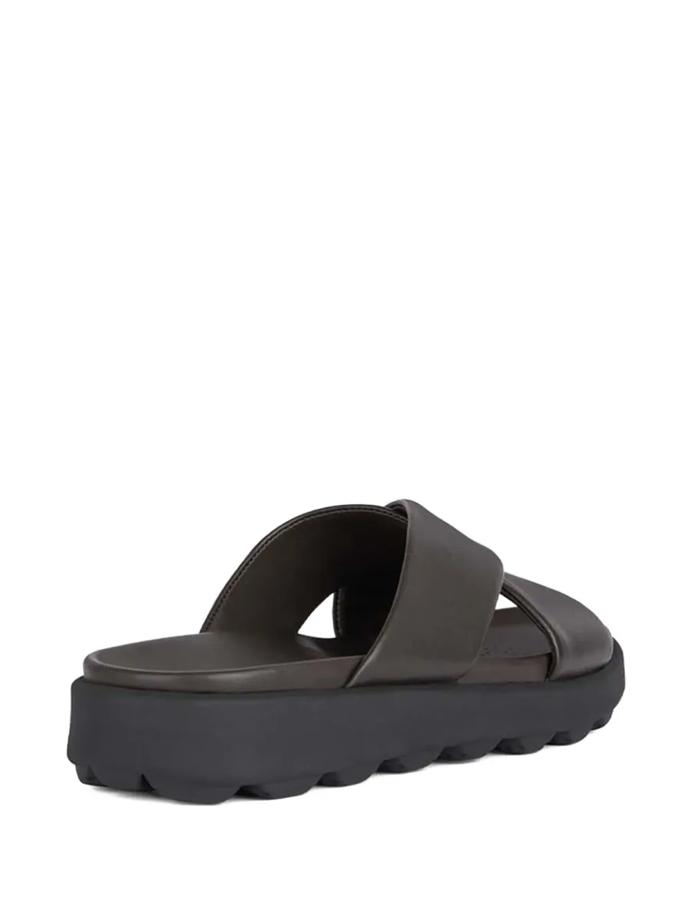 Geox leather slides Brown